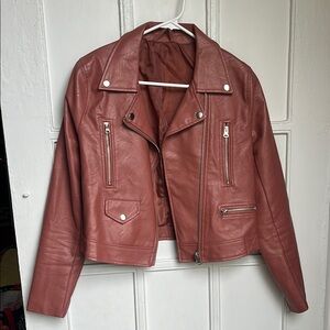 Women's Pink Leather Jacket